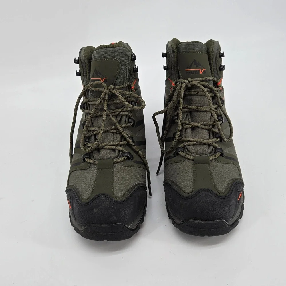Nortiv 8 Softshell Waterproof Mid Hiking Boots Army Green Mens Size 10.5